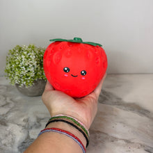 Load image into Gallery viewer, Squishy Toy - Jumbo Strawberry + Face
