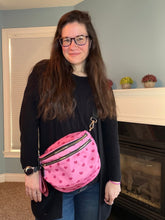 Load image into Gallery viewer, The Roni Nylon Crossbody - Light Pink Hearts
