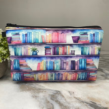 Load image into Gallery viewer, Pouch - Watercolor Book Shelves
