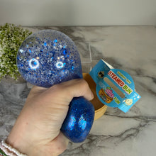 Load image into Gallery viewer, Squishy Toy - Viral Dumpling, Blue Glitter + Water Beads
