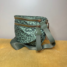 Load image into Gallery viewer, The Roni Nylon Crossbody - Animal Print Dark Green
