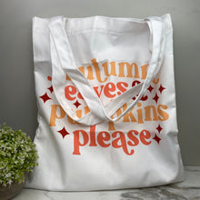 Load image into Gallery viewer, Tote Bag - Pumpkins Please
