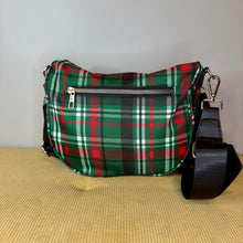 Load image into Gallery viewer, The Roni Nylon Crossbody - Green Plaid - PREORDER
