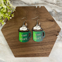 Load image into Gallery viewer, Wooden Dangle Earrings - St. Patrick’s Day - #10
