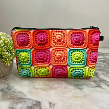 Load image into Gallery viewer, Pouch - Neon Crochet Square
