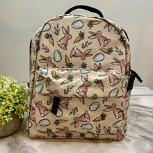 Load image into Gallery viewer, Mini Backpack - Easter - Bunnies, Eggs, &amp; Carrots
