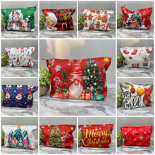 Load image into Gallery viewer, Corduroy Zip Pouch - Christmas
