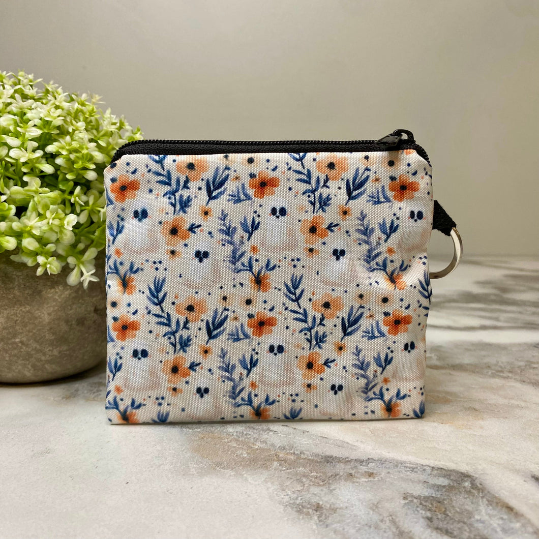 Mini Pouch - Halloween Floral Ghost