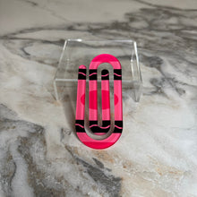 Load image into Gallery viewer, Jumbo Paperclip - Hot Pink Crayon - PREORDER
