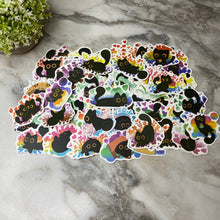 Load image into Gallery viewer, Stickers - Black Cats Colorful Splatter
