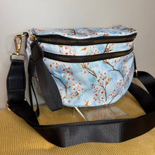 Load image into Gallery viewer, The Roni Nylon Crossbody - Ice Blue Cherry Blossom
