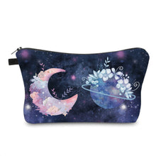 Load image into Gallery viewer, Pouch - Galaxy Moon Planet Floral
