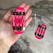 Load image into Gallery viewer, Jumbo Paperclip - Hot Pink Crayon - PREORDER
