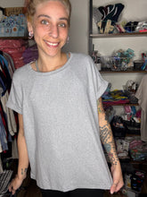 Load image into Gallery viewer, Melange Rolled Sleeve Tee
