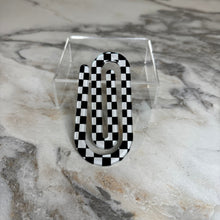 Load image into Gallery viewer, Jumbo Paperclip - Black White Checker - PREORDER
