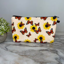 Load image into Gallery viewer, Pouch - Butterfly Orange Sunflower
