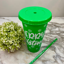 Load image into Gallery viewer, Plastic Tumbler - Christmas - Green #5
