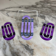 Load image into Gallery viewer, Jumbo Paperclip - Purple Crayon - PREORDER
