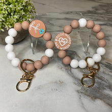 Load image into Gallery viewer, Silicone Bracelet Keychain - Mom Adult Fuck - Beige
