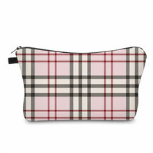 Load image into Gallery viewer, Pouch - Plaid Pink &amp; Tan
