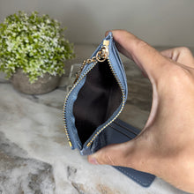 Load image into Gallery viewer, Denim Suede Bracelet Keychain &amp; Card Holder Wallet - PREORDER
