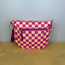 Load image into Gallery viewer, The Roni Nylon Crossbody - Checkered Pink &amp; Creamsicle

