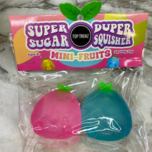 Load image into Gallery viewer, Super Duper Sugar Squisher Toy - Mini Fruits 2 Pack
