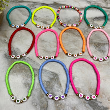 Load image into Gallery viewer, Bracelet - Clay + Bead - Hearts

