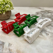 Load image into Gallery viewer, Hair Clip - Christmas Silver
