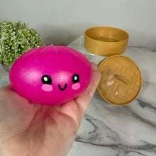 Load image into Gallery viewer, Squishy Toy - Viral Dumpling, Neon Pink Glitter
