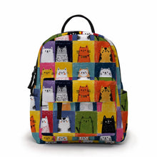 Load image into Gallery viewer, Mini Backpack - Cat Squares
