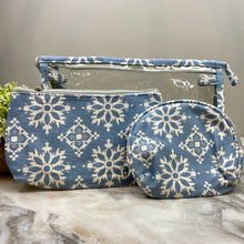 Load image into Gallery viewer, Trio Set Pouch + Clamshell - Snowflake
