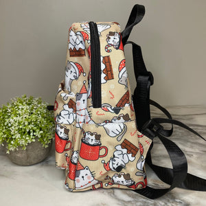 Mini Backpack - Cat Christmas