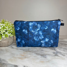 Load image into Gallery viewer, Pouch - Floral, Denim Blue
