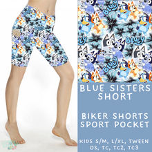 Load image into Gallery viewer, Ready To Ship - Blue Sisters Biker Short
