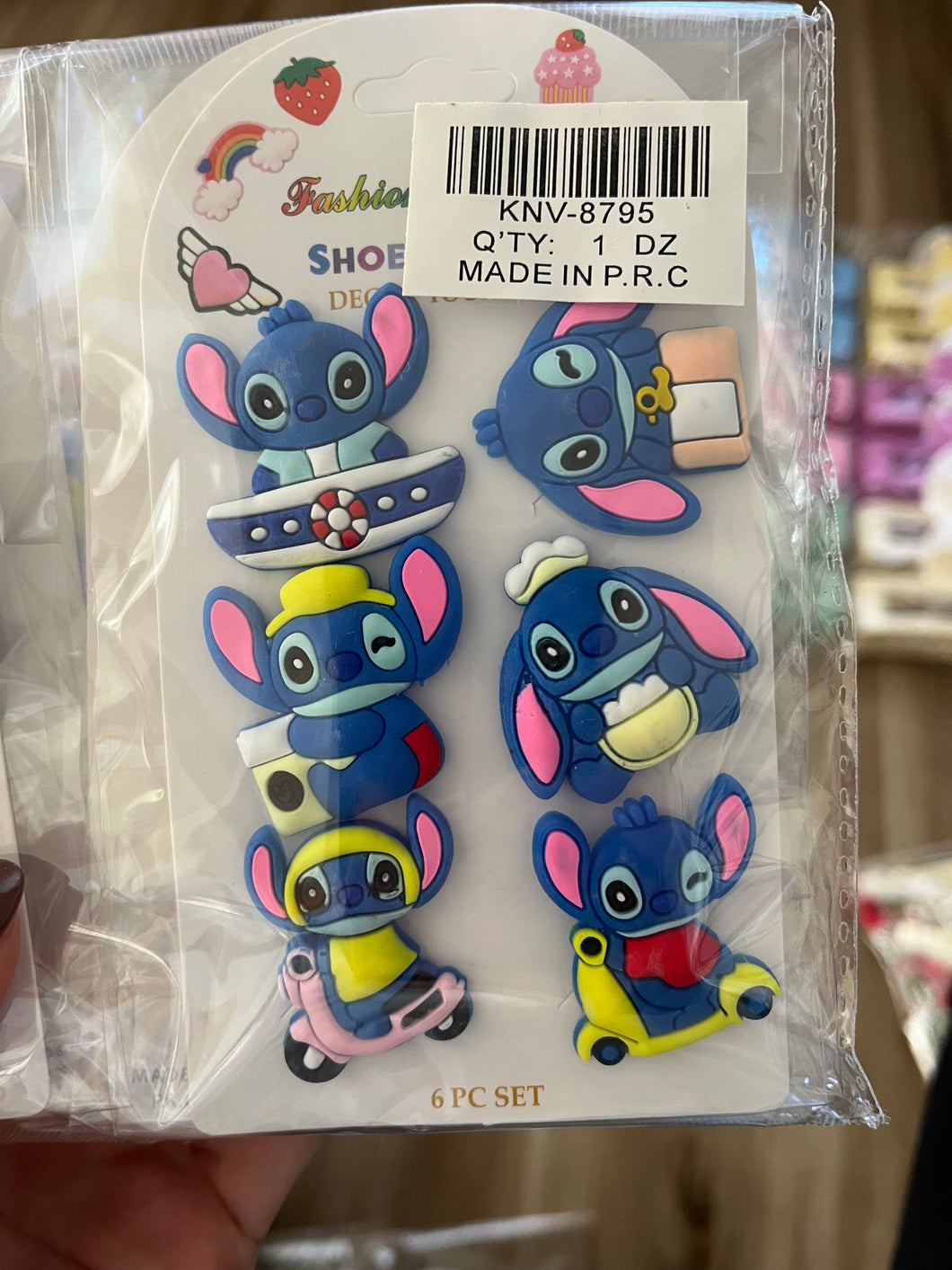 6pk Blue Alien Charms