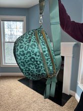 Load image into Gallery viewer, The Roni Nylon Crossbody - Animal Print Dark Green
