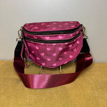 Load image into Gallery viewer, The Roni Nylon Crossbody - Maroon Heart
