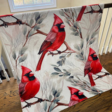 Load image into Gallery viewer, Blanket - Christmas - Red Cardinal - PREORDER ENDS 10/10
