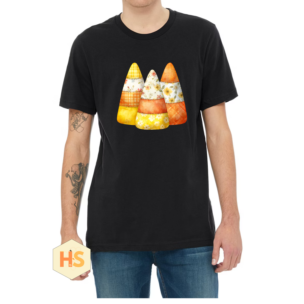 T-Shirt - Quilted Candy Corn - PREORDER 8/10-8/13