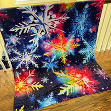 Load image into Gallery viewer, Blanket - Christmas - Rainbow Snowflake - PREORDER ENDS 10/10
