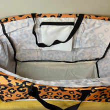 Load image into Gallery viewer, Utility Tote - Gold Orange Animal Print
