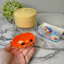 Load image into Gallery viewer, Squishy Toy - Viral Dumpling, Slow Rise Glitter - Orange
