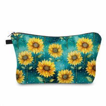 Load image into Gallery viewer, Pouch - Floral Sunflower Teal
