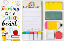 Load image into Gallery viewer, Sticky Note Booklet Set - Teaching Heart (White Background)
