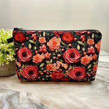 Load image into Gallery viewer, Mini Backpack, Pouch, &amp; Mini Pouch Bundled Set - Embroidery Rose Floral
