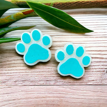 Load image into Gallery viewer, Paw Print Vent Clips in Teal
