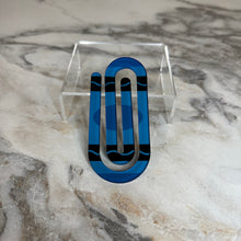 Load image into Gallery viewer, Jumbo Paperclip - Blue Crayon - PREORDER
