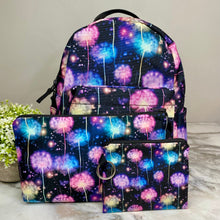 Load image into Gallery viewer, Mini Backpack, Pouch, &amp; Mini Pouch Bundled Set - Rainbow Dandelion
