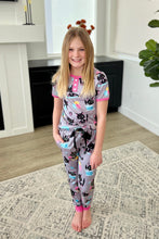 Load image into Gallery viewer, Matching Short Sleeve Jogger PJ Set -#2-Cat

